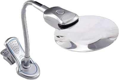 Leesloep met LED - Vergrootlamp Bureau - Hobby en Werk - Flexibele Zwanenhals - 6X 30X Vergroting - Metaal
