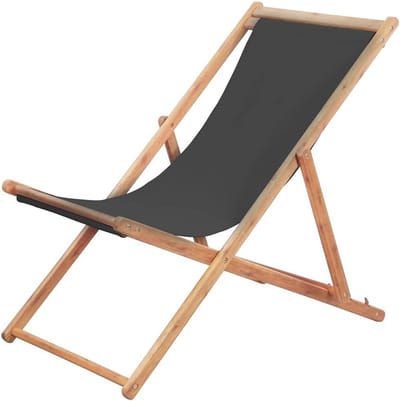 Opvouwbare Ligstoel voor Tuin en Strand met Verstelbare Rugleuning
