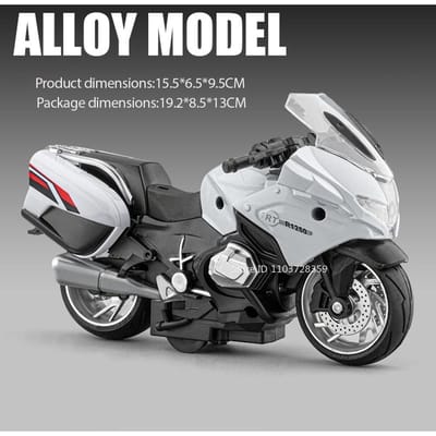 1:14 R1250Rt R1250Rt-P Miniatuurmodel Speelgoedmotoren Legering Spuitgietwerk Geluid Licht Schokabsorptie Rubberen Banden Politie Motoren