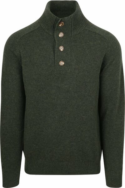 Steppin' Out Mocker Trui Lamswol Groen - Maat M - Heren