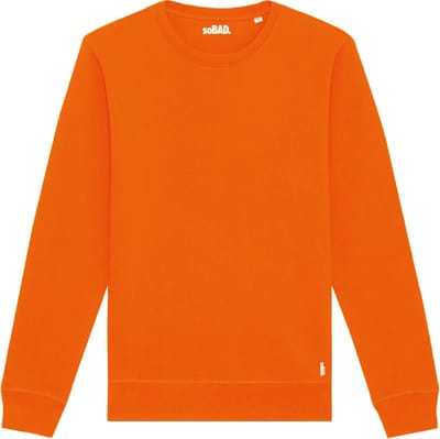 Basic sweater - oranje - 3XL - soBAD. | Crewneck | 100% Organic | Unisex | Sweater heren | Sweater dames