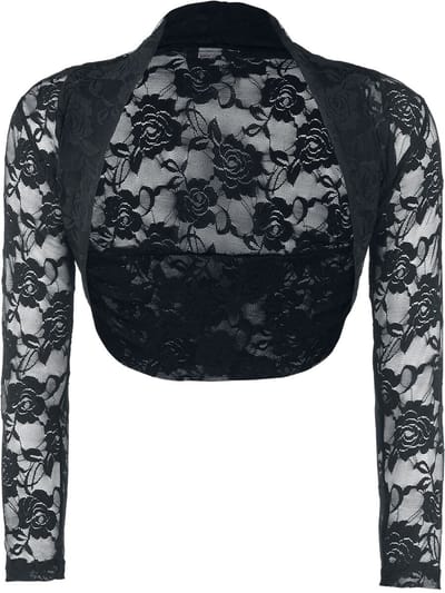 Banned Lace Dames Bolero - zwart - S