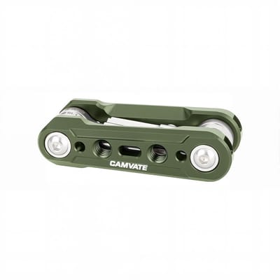 Dailygoods- Schroevendraaier 6-in-1 - Opvouwbaar - Multitool - Aluminium/Roestvrij Staal - Voor Fotografie/Videografie - Inclusief Opbergtas