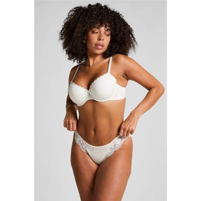 Hunkemöller Hoog uitgesneden brazilian Caro Wit