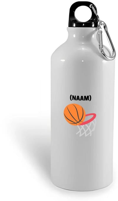 Hacebo® - Basketbal met eigen naam waterfles - Basketbal - Basketballer - Sport - water fles - 400ML