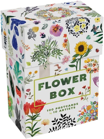 Flower box - 100 postcards by 10 artists - 12 x 17 cm