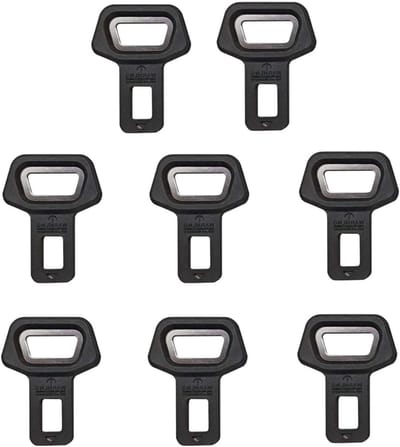 Autogordel Adapters - Riemgesp Extenders - Veilige Ritten - Geruisloos Ontwerp - 8 stuks - Zwart