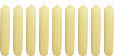 Cactula korte dinerkaarsen - 9 stuks - Pale Banana - 2,1 x 12 cm - Brandtijd 5 uur