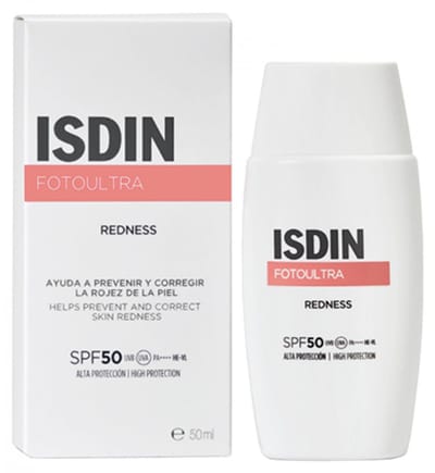 ISDIN - FotoUltra Anti Redness - Anti-roodheid Zonnebrand - SPF50 - 50 ml
