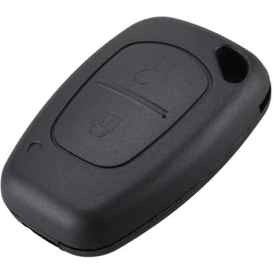 Étui de clé télécommande 2 boutons, Noir sans lame gray