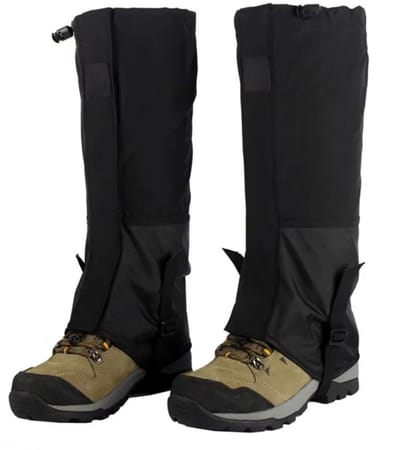 Waterdichte Beenhoezen met Elastische Band – Duurzame Bescherming voor Benen, Broek & Schoenen – Ideaal voor Wandelen, Fietsen, Skiën & Klimmen- ZWART