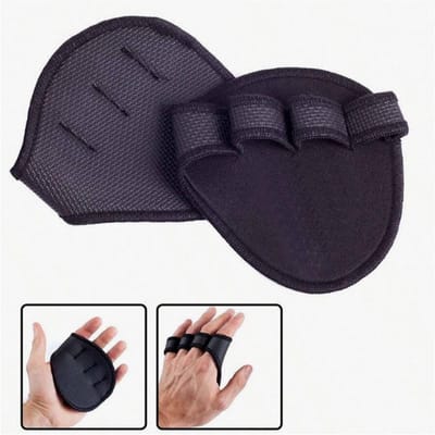 Vinger Fitness Gewichthefhandschoenen, Pull-up Antislip Sport Beschermhoes, Dumbbell Antislip en Slijtvaste Handpalm Sticker One size black