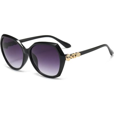 Lunettes de soleil pour femme Visage Large Monture Ronde Grande Protection UV Conduite Extérieure Nuances Mode 432