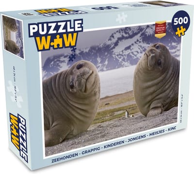 Puzzel Zeehonden - Grappig - Kinderen - Jongens - Meisjes - Kind - Legpuzzel - Puzzel 500 stukjes