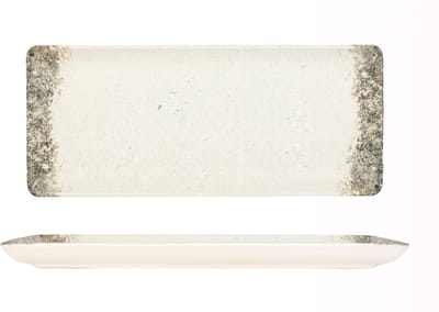 Kütahya Porselen Serveerschaal - Rustiground - Porselein - 35x15 cm - set van 2