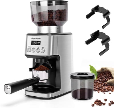Aigostar Flavor 30A4P - Elektrische Koffiemolen - Koffiebonen maler - 52 maalstanden - Coffee Grinder - 180w