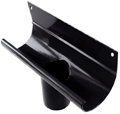Renoplast® R50 aluminium ophangbeugel dakgoten | DN 40mm Zwart | Dakgoten Regengoot Dakafvoer Randprofielen van plaatstaal | Tuinhuisje Carport Terras Balkon plug-in kanaal | goot voor dak