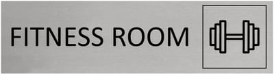 CombiCraft Aluminium deurbordje Fitness room 165x45mm met tape - per stuk