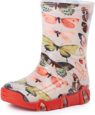 Ladeheid Kinder Regenlaarzen - Jongens Meisjes Antislip Zool - PVC -LA-ZT-SzuwarekBW - Schmetterling - 29/30