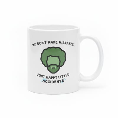 Happy Little Accidents Koffiemok 330 ml – Grappige Kunst Quote Keramische Mok voor Creatieve Mensen
