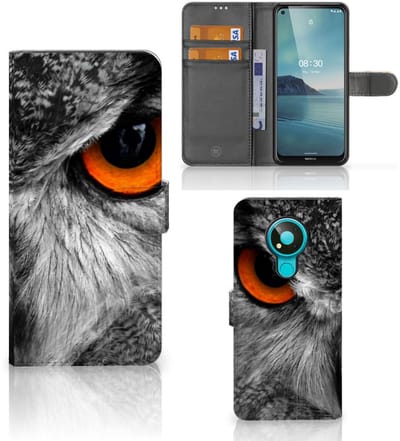 Nokia 3.4 Telefoonhoesje met Pasjes Uil