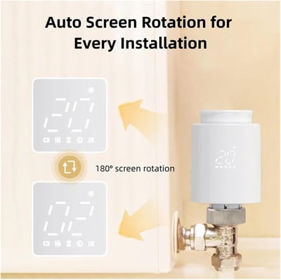 Slimme Radiator Klep - Thermostaat Klep - Energie Besparen - App Afstandsbediening - M30x1.5mm - Wit
