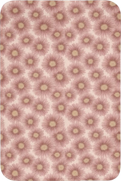 Badmat 60x90 cm - Antislip - Gerbera - Bloemen - Roze - Badmatten voor badkamer - Badkamermat - Douchemat - Badkamer mat