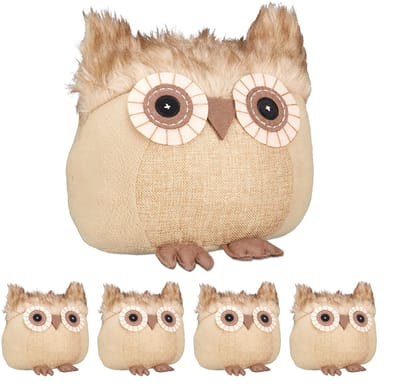 5x deurstopper uil - deurbuffer - deurstop - deurhouder - stof - decoratie