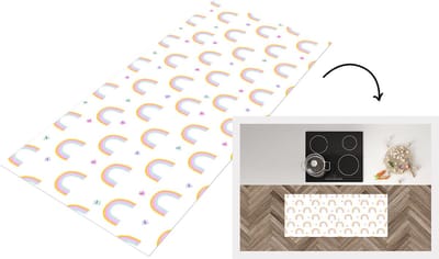Keukenloper - Loper keuken - Regenboog - Vlinder - Baby - 120x50 cm - Keukenloper vinyl