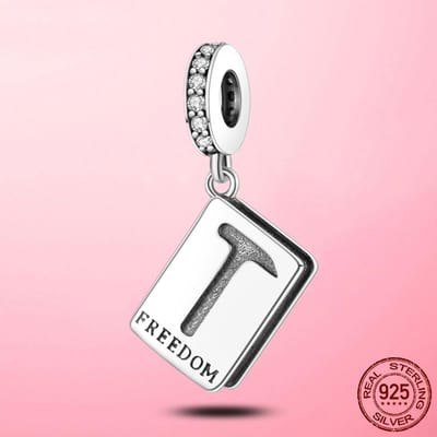 Nieuwe 925 Sterling Zilver Vrijheid Verlossing Hanger Dangle Charm Past Originele Mode Kralen Armband Doe-het-zelf Sieraden Maken white