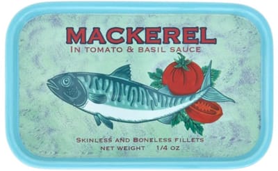 Makreel blauwe serveerschaaltje keramiek - Batela