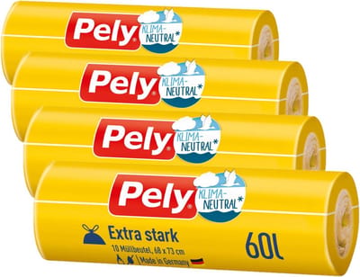 Extra sterke 60 liter zak met trekkoord - Duurzaam en klimaatneutraal