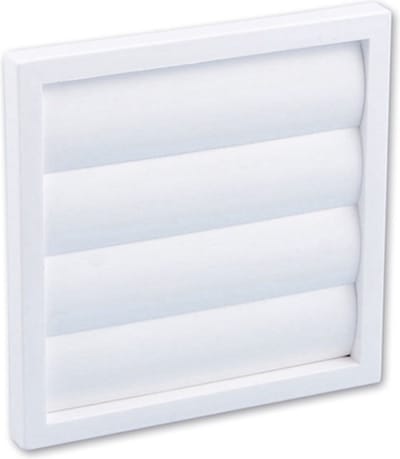 Nedco lamellenrooster - Ø 150 mm - 175 x 175 mm - Kunststof - Wit