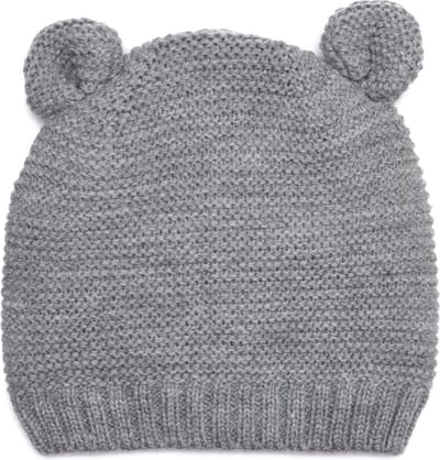 Sarlini - Baby Muts Grijs met Oortjes Wintermuts - 0 tot 6 mnd