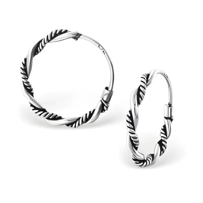 Aramat Jewels | Oorringen | Tijdloze Bali Hoepeloorringen 16mm | | | |2mm | Zilver | Kinderen, Volwassenen | Verkleurd niet