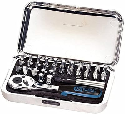 31-delige Bitset 1/4 Inch - Hoogglans Chroombits Set