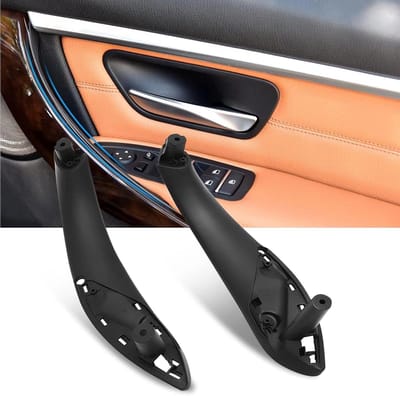 Set van 2 Binnen Deurgrepen voor BMW Series 3 en 4 - Links en Rechts - Zwart - Vervangingsonderdelen voor F30 F31 F32 F33 F34 F36 F80 F82 F83 (2012-2018)
