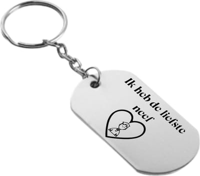 Akyol - Ik heb de liefste neef Sleutelhanger - Neef - Neef - Leuk kado voor je neef om te geven - 2,5 x 2,5 CM