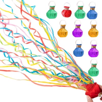Handslangen, 10 stuks luchtslangen, popper voor feestjes, popper gooien, sterren, luchtslangen, voor bruiloft, Nieuwjaar, verjaardag, bruiloft, afstudeerfeest