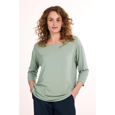 DIDI Dames Loose tee crew 3/4 sleeves Lily green maat 38