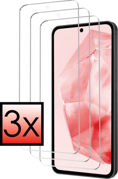 Screenprotector - 3 Stuks - Geschikt voor Samsung Galaxy A35 - Extra Sterk - Beschermglas - Gehard Glas - Tempered Glass - Screen Protector - Bescherm Cover