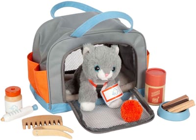 Small Foot - Knuffel Kat met Draagtas en Verzorgingsset