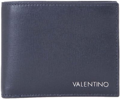 VALENTINO Leren kaarthoes Marnier Credit Card Case Blu donkerblauw