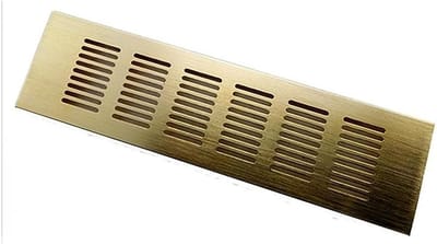 Ventilatierooster Aluminium - Ventilatieplaat - Kast Ventilatie - Regendicht Ontwerp - 200x500 mm - Goud