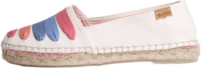 Platte espadrilles voor dames met linten | ROSE-CM