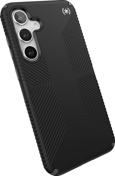 Speck hoesje geschikt voor Samsung Galaxy S24 Plus - Ultieme Bescherming en Grip - Luxe Soft-touch Afwerking - Valbescherming gecertificeerd tot 4 meter - Microban Antibacterieel - Presidio2 Grip lijn - Zwart