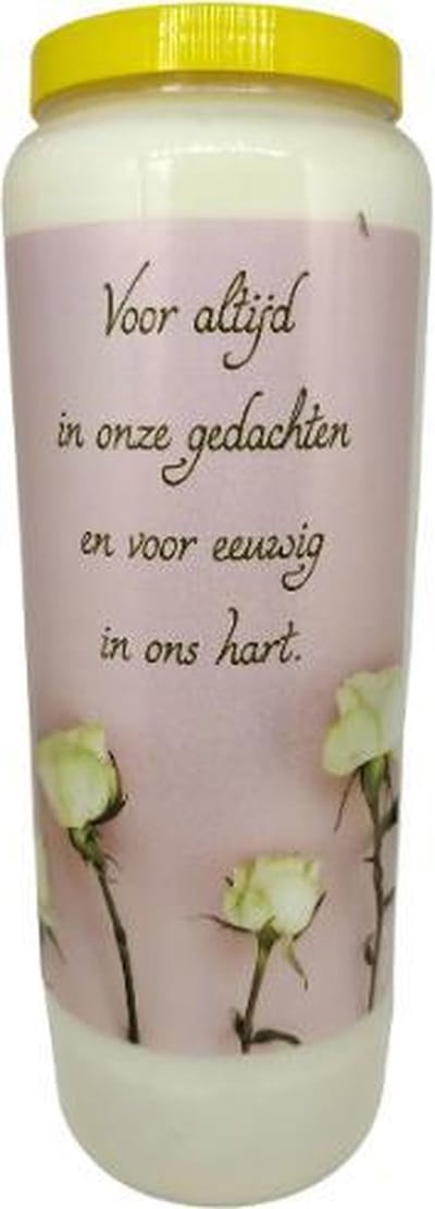 Voor altijd in onze gedachten - Noveenkaars - 9 dagen brander (5 stuks)