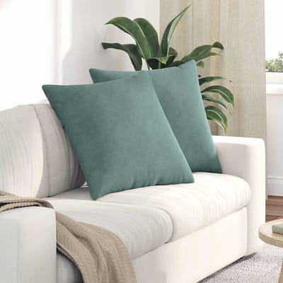 vidaXL - Zitkussens - 2 - pcs - Zeegroen - 60 - x - 60 - cm - Corduroy - stof