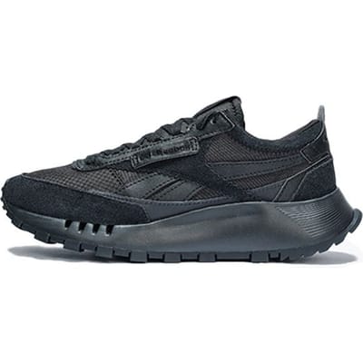Reebok Cl Legacy W+ Noir Guerrier Rétro Sports Confortable Semelle Épaisse Haut Bas Chaussures Décontractées Lifestyle Baskets Unisexe 100222160 42.5 black