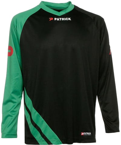 Patrick Victory Voetbalshirt Lange Mouw Kinderen - Zwart / Groen | Maat: 9/10